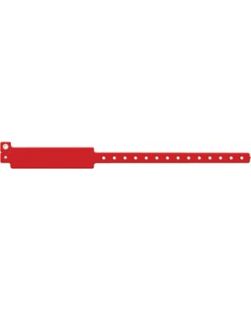 Wristband, Adult, Write-On Vinyl, Custom Printed, Red, 500/bx