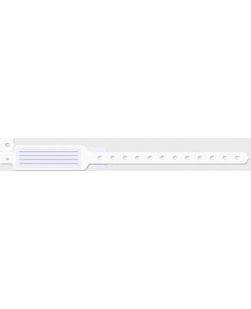 Wristband, Adult/ Pediatric, 10, Insert Vinyl, Custom Printed, White, 250/bx