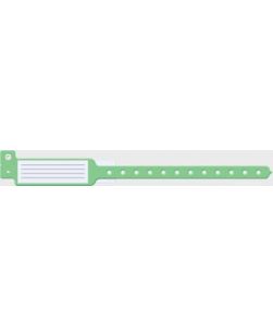 Wristband, Adult/ Pediatric, 10, Insert Vinyl, Custom Printed, Green, 250/bx