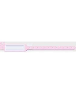 Wristband, Adult/ Pediatric, 10, Insert Vinyl, Custom Printed, Pink, 250/bx