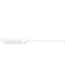 Wristband, Adult, 12, Insert Vinyl, Custom Printed, White, 250/bx