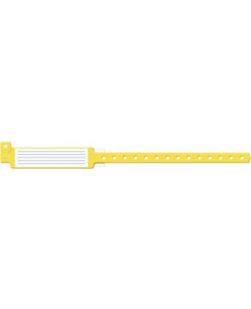 Wristband, Adult, 12, Insert Vinyl, Custom Printed, Yellow, 250/bx