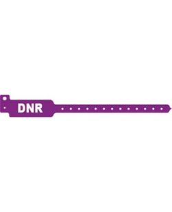 Wristband, Adult/ Pediatric, Tri-Laminate, DNR, Purple, 500/bx