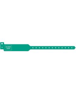 Wristband, Adult, 12, Tri-Laminate, Allergy Alert, Green, 250/bx