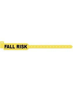 Wristband, Adult, Tri-Laminate, Fall Risk, Yellow, 500/bx