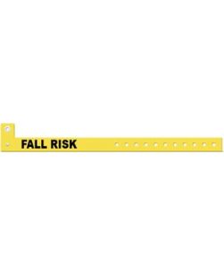 Wristband, L Shape, Tri-Laminate, Fall Risk, Yellow, 500/bx