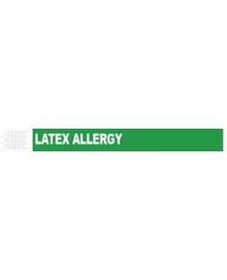 Wristband, Tyvek, 1, Latex Allergy, Green, 1000/bx