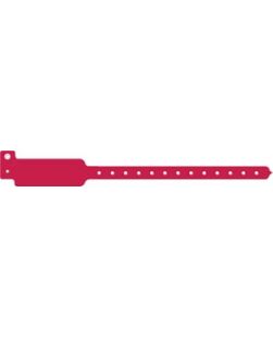 Wristband, Adult/ Pediatric, Write-On Tri-Laminate, Custom Printed, Cranberry, 500/bx