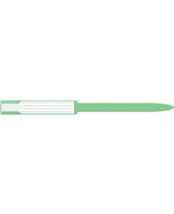 Wristband, Adult, Insert, Self Adhesion, Sealing, Soft Vinyl, Custom Printed, Green, 250/bx