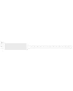 Wristband, Adult, Imprinter Tri-Laminate, Custom Printed, White, 500/bx