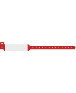 Wristband, Adult, Imprinter Tri-Laminate, Custom Printed, Red, 500/bx