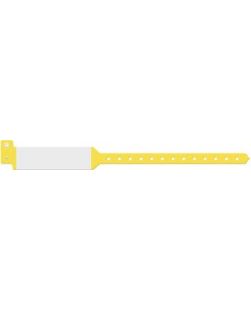 Wristband, Adult, Imprinter Tri-Laminate, Custom Printed, Yellow, 500/bx
