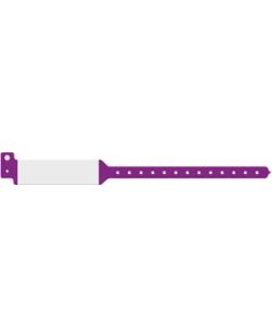 Wristband, Adult, Imprinter Tri-Laminate, Custom Printed, Purple, 500/bx