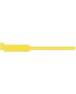 Wristband, Adult, Write-On Tri-Laminate, Custom Printed, Yellow, 500/bx