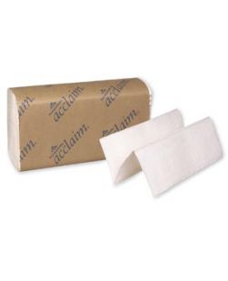 Multifold Towels, Paper Band, White, 9¼ x 9½, 250 ct/pk, 16 pk/cs (63 cs/plt)