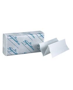 Premium Multifold Paper Towels, 2-Ply, Paper Band, White, 9¼ x 9½ Sheets, 125 ct/pk, 16 pk/cs (63 cs/plt)