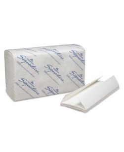 Premium C-Fold Paper Towels, 2-Ply, Paper Band, White, 10¼ x 13¼ Sheets, 120 ct/pk, 12 pk/cs (48 cs/plt)