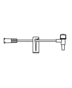 Small Bore T-Port Extension Set, Proximal Luer Lock Connection, Distal T-Fitting Luer Slip Connection, Latex Free (LF) Intermittent Injection Port, Slide Clamp, 0.13 mL Priming Volume, 4L, DEHP Free, 100/cs