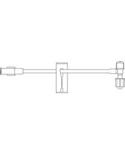 Small Bore T-Port Extension Set, Proximal Luer Lock Connection, Distal T-Fitting, SPIN-LOCK® Connection, Latex Free (LF) Intermittent Injection Port, Slide Clamp, 0.69 mL Priming Volume, 5L, DEHP Free, 100/cs