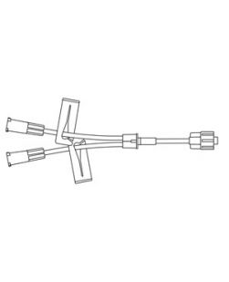 Small Bore Y-Extension Set, All Luer Lock Connections, Dual Slide Clamps, 0.37mL Priming Volume, 6L, DEHP & Latex Free (LF), 100/cs