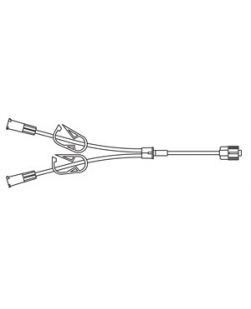 Small Bore Y-Extension Set, All Luer Lock Connections, Dual On/Off Clamps, 0.45mL Priming Volume, 7L, DEHP & Latex Free (LF), 100/cs