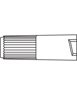 White Replacement Cap, Female Luer Lock, 100/cs