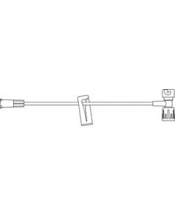 Extension Set, Female Adapter, SAFELINE Injection Site, Microbore Tubing, Removable Slide Clamp, T-Connector, 0.45mL Priming Volume, 6L, DEHP & Latex Free (LF), 50/cs