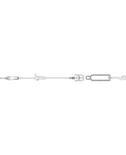 Secondary Set, SPIN-LOCK Connector, SAFELINE Clip Lock Cannula, 10mL Priming Volume, 50L, 15 Drops/mL, DEHP & Latex Free (LF), 50/cs