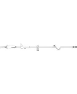 Admin Set, Universal Spike, SAFELINE Injection Site 26 Above Distal End, SPIN-LOCK Connector, 18mL Priming Volume, 105L, 15 Drops/mL, Latex Free (LF), 50/cs