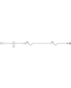 Backcheck Valve Extension Set, Female Adapter, Check Valve, Injection Sites 16 & 18 Above Distal End, Flashtube, Male Luer Slip, 6mL Priming Volume, 34L, DEHP & Latex Free (LF), 50/cs