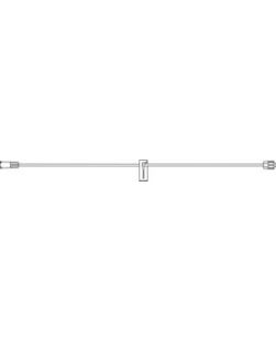 Small Bore Extension Set, Female Adapter, Removable Slide Clamp, Male Luer Lock, 0.6mL Priming Volume, 19L, DEHP & Latex Free (LF), 50/cs