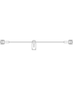 Extension Set, Male Luer Locks at Each End & 1 Slide Clamp, 0.7mL Priming Volume, 31L, Latex Free (LF), 50/cs