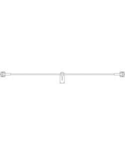 Extension Set, Male Luer Locks at Each End & 1 Slide Clamp, 1.3mL Priming Volume, 63L, Latex Free (LF), 50/cs