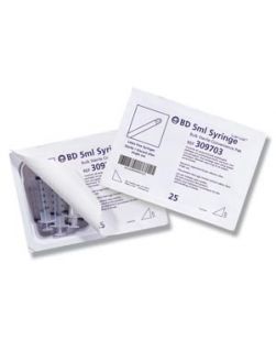 Syringe, 5mL, Luer Lok, Sterile Convenience Tray Pak, Latex Free (LF), 25 tray/pk, 12 pk/cs (70 cs/plt) (Continental US Only)