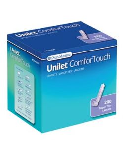 Unilet ComforTouch Lancet, Ultra Thin, 28G, Purple, 200/bx