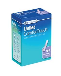 Unilet ComforTouch Lancet, Ultra Thin, 30G, Purple, 100/bx