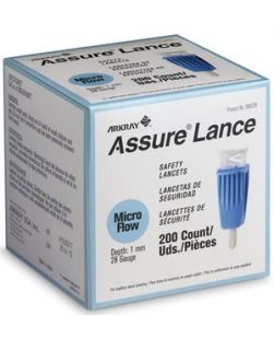 Lancet, 28G x 1mm, Light Blue, 200/bx (24/cs, 30 cs/plt)