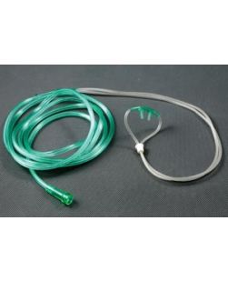 Nasal Oxygen Cannula, Adult, Curved Flared Tip with 7 ft (84) Tubing, (Over-the-ear Style), 50/cs (60 cs/plt)
