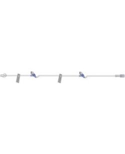 Standard Bore IV Extension Set, 27 Length, 4.9 mL Priming Volume, Female Luer Lock, 2 Slide Clamps, 2 AMSafe Needle-Free Y Sites, Rotating Male Luer Lock, Tyvek Poly Pouch, 50/cs