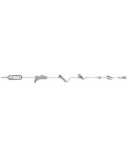 Pediatric Basic IV Set 60 Drops Per mL 89 Length 16 mL Priming Volume Non-Vented Roller Clamp 1 Pre-