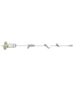 AMSafe-3® IV Set, Adjust to 10, 15, 60 Drops Per mL, 83 Length, 24 mL Priming Volume, AMSafe-3 IV Set, Roller Clamp, 1 Pre-Pierced Y Site, 1 AMSafe Needle-Free Y Site, Rotating Male Luer Lock, PE Poly Pouch, 50/cs