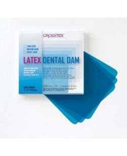 Dental Dam, Heavy, Blue,  6 x 6, Unflavored, 36 sheets/bx