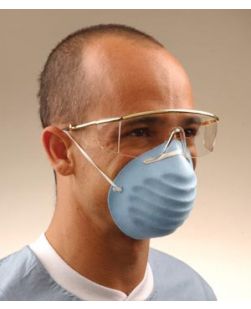 Mask, Latex Free (LF), Blue, Regular, 50/bx, 10 bx/ctn (16 ct/plt)