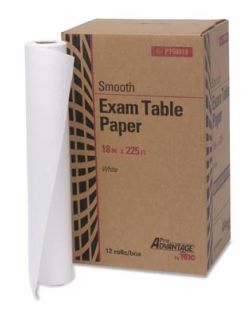 Exam Table Paper, 18 x 225 ft, White, Smooth, 12/cs (64 cs/plt) (020206)