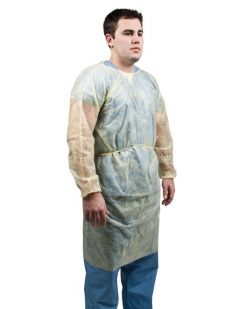 Isolation Gown, Yellow, 10/bx