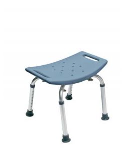 Bath Seat, No Backrest, Unassembled, Steel Blue, 4/cs
