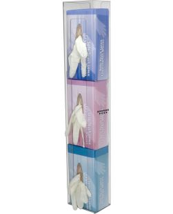 Glove Box Dispenser, Triple, Space Saver, Holds Three Boxes of Gloves (End-to-End), Two-Way Keyholes For Vertical or Horizontal Wall Mounting, Clear PETG Plastic, 5½W x 30 1/8H x 3 15/16D, 4/cs (Made in USA)