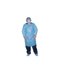 Infection Control Gown, Full Back, White, 10/pk, 5 pk/cs