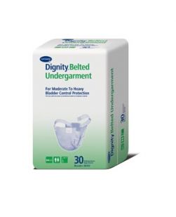 Dignity®  Belted Undergarment, 9 x 27, White, 30/bg, 4 bg/cs