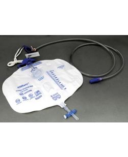 Drainage Bag, 2000mL, Low Profile, Anti-Reflux Chamber, Pre-Pierced Needle-Free Sampling Port (Luer Slip or Blunt Cannula Compatible), Single Hook & Rope Hanger, T-Tap Drain Port, Sterile Fluid Pathway, 20/cs